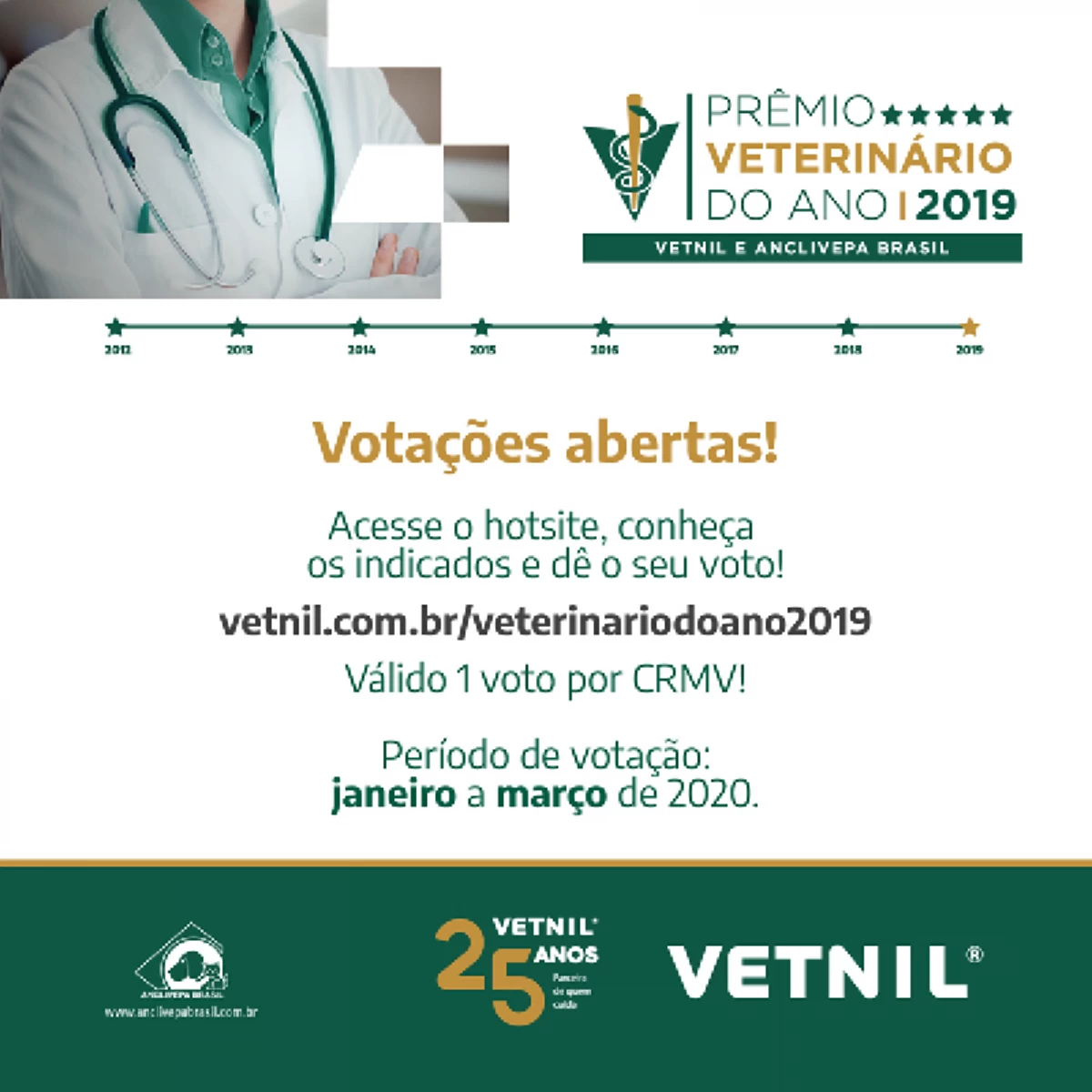 Votação - Prêmio Veterinário do Ano 2019