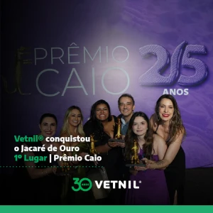 Vetnil® conquistou o Jacaré de Ouro e ficou em 1º Lugar no Prêmio Caio por seu estande no 43º Congresso Brasileiro da Anclivepa